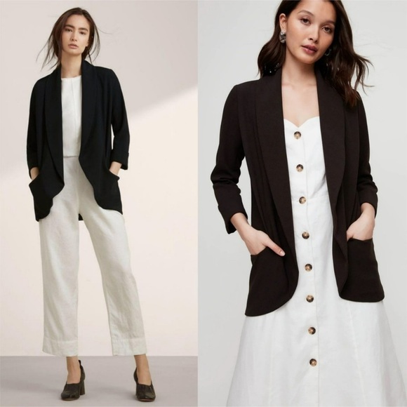 ARITZIA Wilfred Chevalier Jacket Relaxed Black Blazer size 8 - Picture 1 of 13